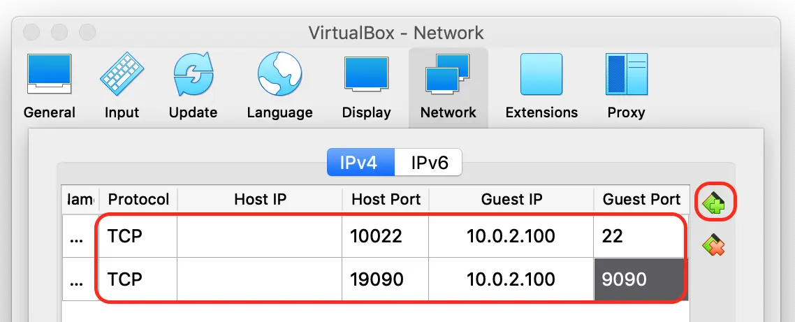 VirtualBox preferences