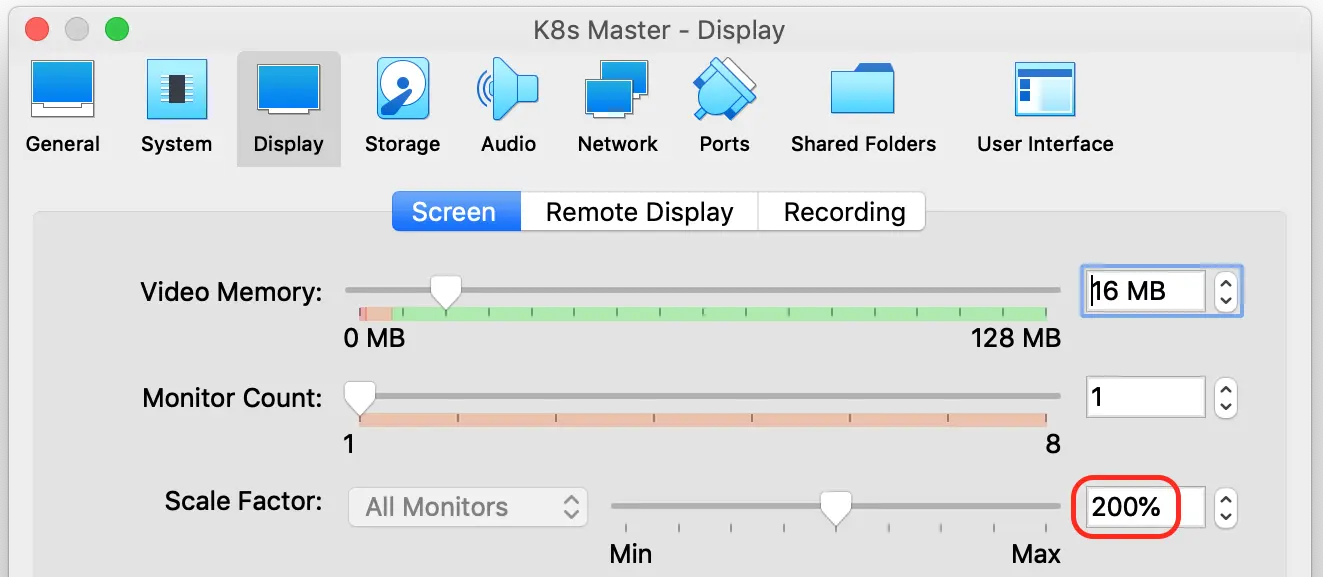 Configure VirtualBox VM