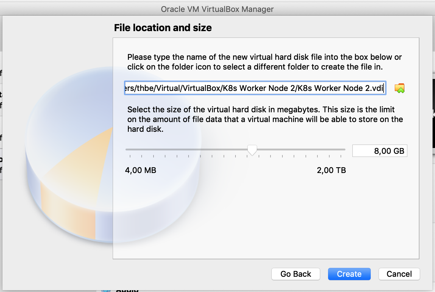 VirtualBox create worker node VM